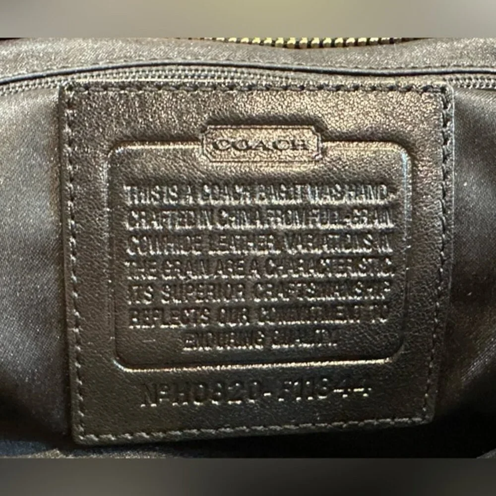 COACH‎ Black Leather Shoulder Handbag